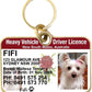 NSW heavy vehicle licence license pet dog cat custom ID