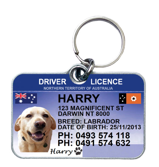 NT Northern Territory driver licence license pet dog cat ID 