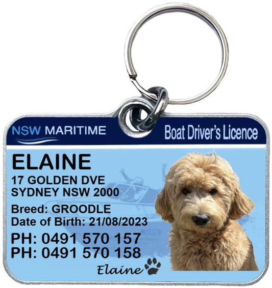 New South Wales Boat Licence Pet Collar Tags